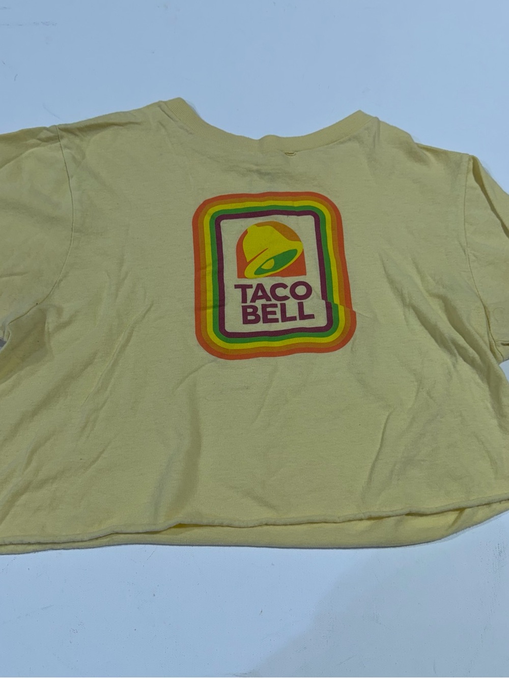 Taco Bell cropped Yellow  Graphic Tee